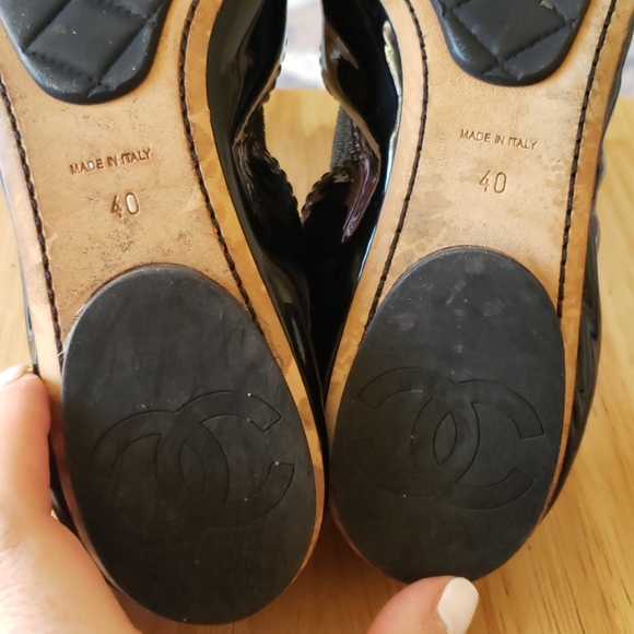 Chanel Black Patent Leather Mules size 40EU =9.5US - Picture 9 of 16